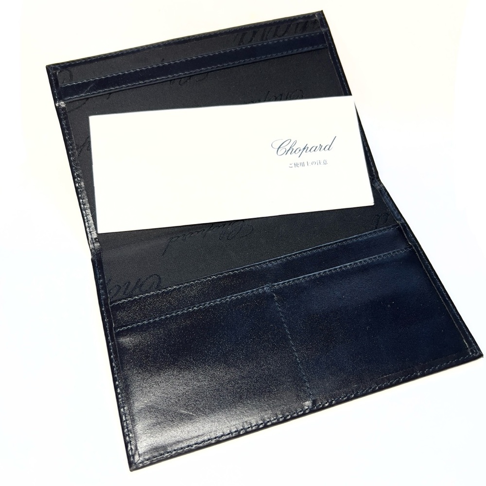 CHOPARD Blue Faux Leather Watch Jewelry Documents Holder 6.5x4.25 inches+Booklet